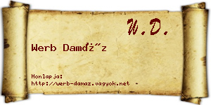 Werb Damáz névjegykártya